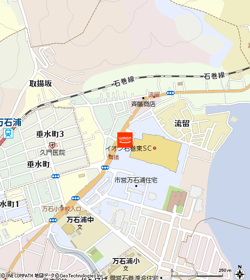 イオンスーパーセンター石巻東店付近の地図